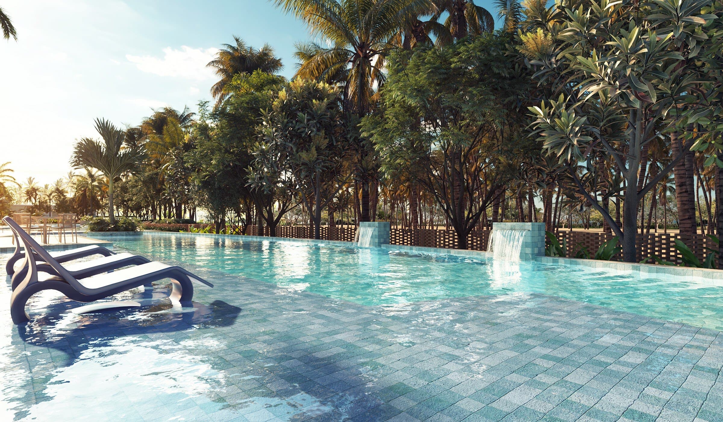 Costa Azul — composição visual